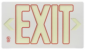 NMC 7130B White/Red Exit Sign