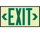 NMC 7220 Glow Green Exit Sign, PLASTIC