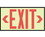NMC 7310 Glow Reflective Red Exit Sign, PLASTIC, Price/each