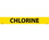NMC 1" X 9" Vinyl Safety Identification Sign, Chlorine, 1X9 3/4", Price/25/ package