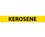 NMC 1" X 9" Vinyl Safety Identification Sign, Kerosene, 1X9 3/4", Price/25/ package