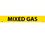 NMC 1" X 9" Vinyl Safety Identification Sign, Mixed Gas, 1X9 3/4", Price/25/ package