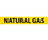 NMC 1" X 9" Vinyl Safety Identification Sign, Natural Gas, 1X9 3/4"