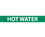 NMC 1" X 9" Vinyl Safety Identification Sign, Hot Water, Price/25/ package