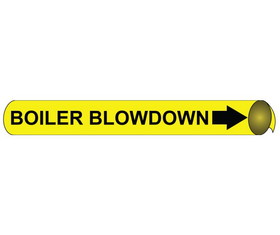 NMC 4007 Boiler Blow Down Precoiled/Strap-On Pipe Marker