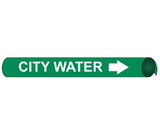 NMC 4018 City Water Precoiled/Strap-On Pipe Marker