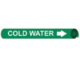 NMC 4019 Cold Water  Precoiled/Strap-On Pipe Marker