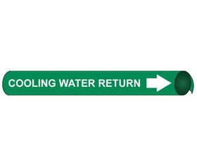 NMC 4032 Cooling Water Return Precoiled/Strap-On Pipe Marker