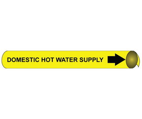 NMC 4038 Domestic Hot Water Return Precoiled/Strap-On Pipe Marker