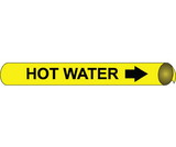 NMC 4061 Hot Water Precoiled/Strap-On Pipe Marker