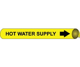 NMC 4063 Hot Water Supply Precoiled/Strap-On Pipe Marker