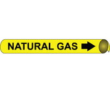 NMC 4073 Natural Gas Precoiled/Strap-On Pipe Marker