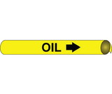 NMC 4077 Oil Precoiled/Strap-On Pipe Marker