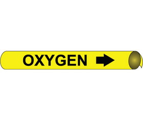 NMC 4079 Oxygen Precoiled/Strap-On Pipe Marker