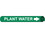 NMC Safety Identification Sign, Plant Water W/G, Price/each