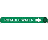 NMC 4084 Potable Water Precoiled/Strap-On Pipe Marker