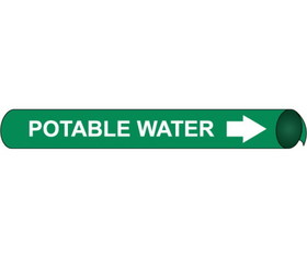 NMC 4084 Potable Water Precoiled/Strap-On Pipe Marker