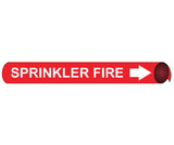 NMC 4095 Sprinkler Fire Precoiled/Strap-On Pipe Marker