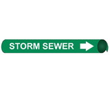 NMC 4101 Storm Sewer Precoiled/Strap-On Pipe Marker
