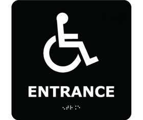 NMC ADA17 Handicapped Entrance Braille Sign