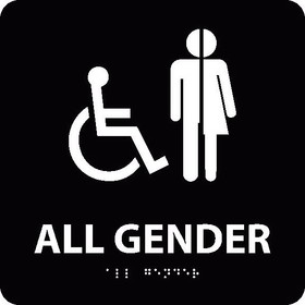 NMC 3267M All Gender/Handicapped Braille Ada Sign