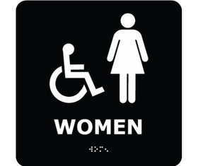 NMC ADA5 Women/Handicapped Braille Sign
