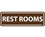 NMC AS55 Restrooms Architectural Sign, ACRYLIC .118, 3.5" x 11", Price/each