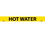 NMC 1" X 9" Vinyl Safety Identification Sign, Hot Water, 1X9 3/4", Price/25/ package