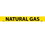 NMC 1" X 9" Vinyl Safety Identification Sign, Natural Gas, 1X9 3/4"