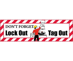 NMC BT21 Don'T Forget Lockout Tagout Banner