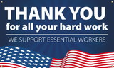 NMC BT63 Thank You Essential Workers, Patriotic Banner