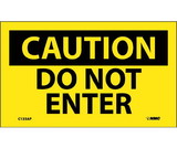 NMC C135LBL Caution Do Not Enter Label, Adhesive Backed Vinyl, 3