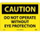 NMC 7" X 10" Vinyl Safety Identification Sign, Do Not Operate Without Eye- Protection, Price/each