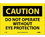 NMC 7" X 10" Vinyl Safety Identification Sign, Do Not Operate Without Eye- Protection, Price/each