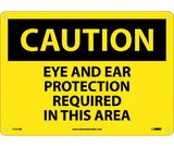 NMC C151 Caution Eye And Ear Protection Required Sign
