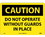 NMC 7" X 10" Vinyl Safety Identification Sign, Do Not Operate Without Guards In Place, Price/each