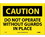 NMC 7" X 10" Vinyl Safety Identification Sign, Do Not Operate Without Guards In Place, Price/each