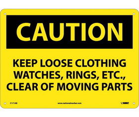 NMC C171 Keep Loose Clothing, Watches, Rings, Etc Sign