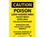 NMC 7" X 10" Plastic Safety Identification Sign, Poison Lead Hazard Area Do Not Enter Wor, Price/each