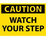 NMC C203LBL Caution Watch Your Step Label, Adhesive Backed Vinyl, 3