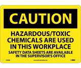 NMC C308 Caution Hazardous/Toxic Chemicals In Use Sign