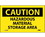 NMC C310LBL Caution Hazardous Material Storage Area Label, Adhesive Backed Vinyl, 3" x 5", Price/5/ package