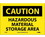 NMC 7" X 10" Vinyl Safety Identification Sign, Hazardous Material Storage Area, Price/each