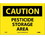 NMC 7" X 10" Vinyl Safety Identification Sign, Pesticide Storage Area 7 X 10, Price/each