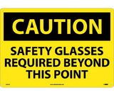 NMC C351LF Large Format Caution Safety Glasses Required Sign