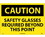 NMC 14" X 20" Plastic Safety Identification Sign, Safety Glasses Required Bey.., Price/each