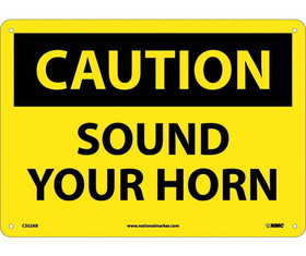 NMC C352 Caution Sound Your Horn Sign