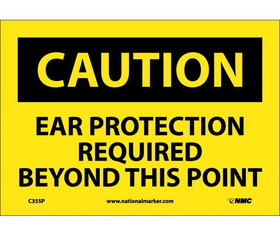 NMC C355 Caution Ear Protection Sign