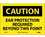 NMC 7" X 10" Vinyl Safety Identification Sign, Ear Protection Required Beyond This Poin, Price/each