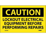 NMC C357LBL Lockout Electrical Equipment Before Perf Label, Adhesive Backed Vinyl, 3